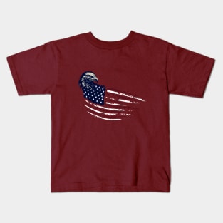 Eagle and American flag. Independence Day Kids T-Shirt